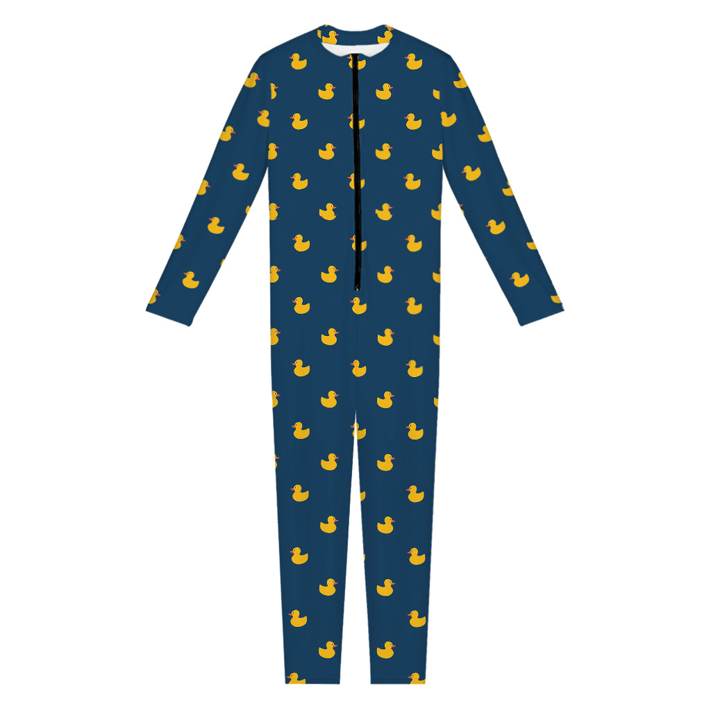 Yellow Duck Pattern Print Jumpsuit