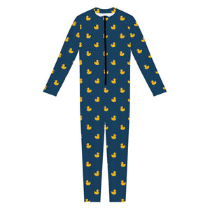 Yellow Duck Pattern Print Jumpsuit