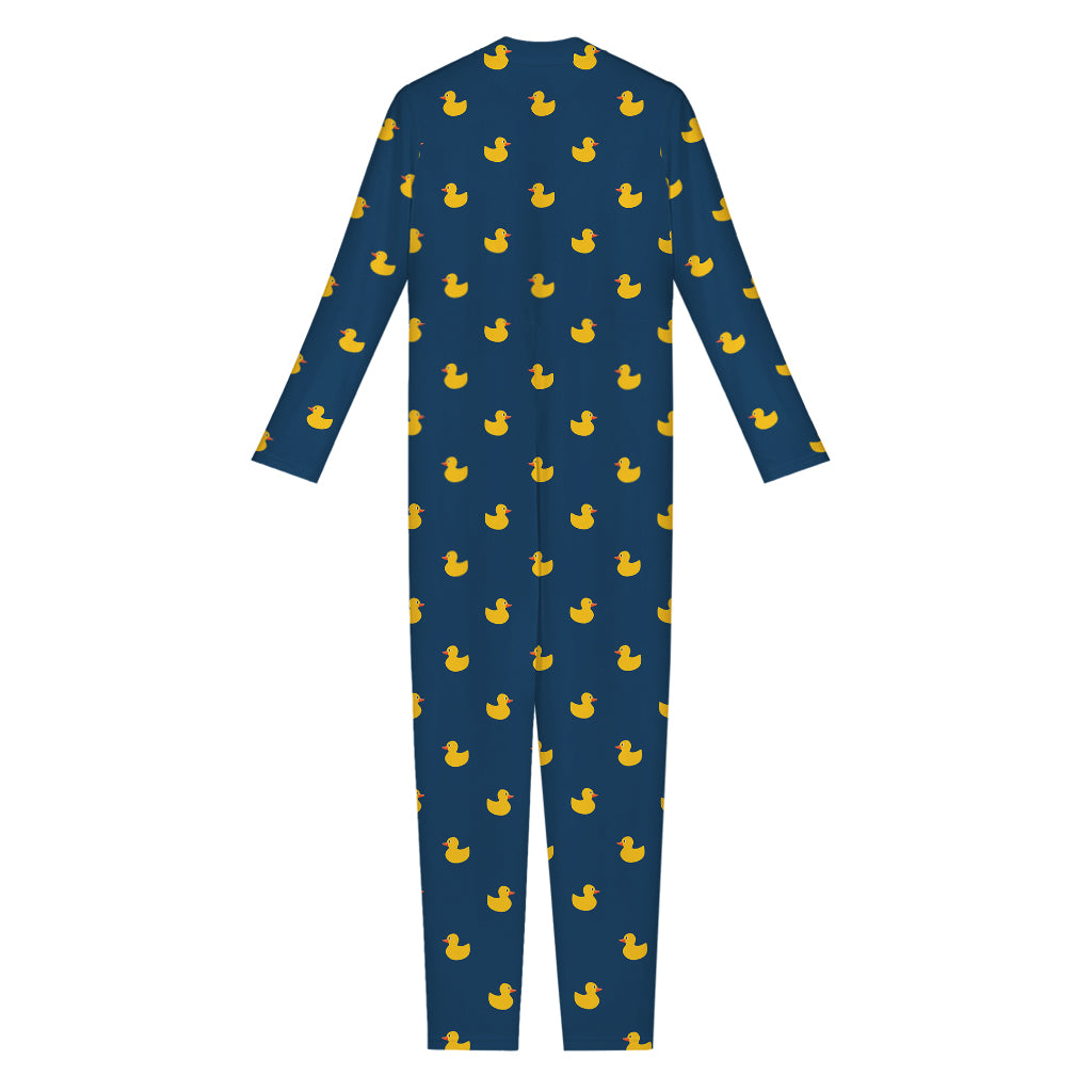 Yellow Duck Pattern Print Jumpsuit