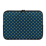 Yellow Duck Pattern Print Laptop Sleeve