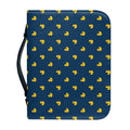 Yellow Duck Pattern Print Leather Bible Cover