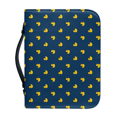 Yellow Duck Pattern Print Leather Bible Cover