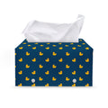 Yellow Duck Pattern Print Leather Tissue Box Cover