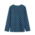 Yellow Duck Pattern Print Long Sleeve Short Coat