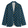 Yellow Duck Pattern Print Men's Blazer