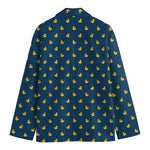 Yellow Duck Pattern Print Men's Blazer