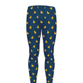Yellow Duck Pattern Print Men's Leggings