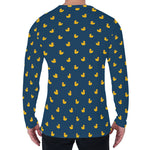 Yellow Duck Pattern Print Men's Long Sleeve T-Shirt