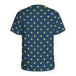 Yellow Duck Pattern Print Men's Sports T-Shirt