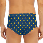 Yellow Duck Pattern Print Men's Triangle Swim Briefs