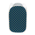 Yellow Duck Pattern Print Mesh Laundry Hamper