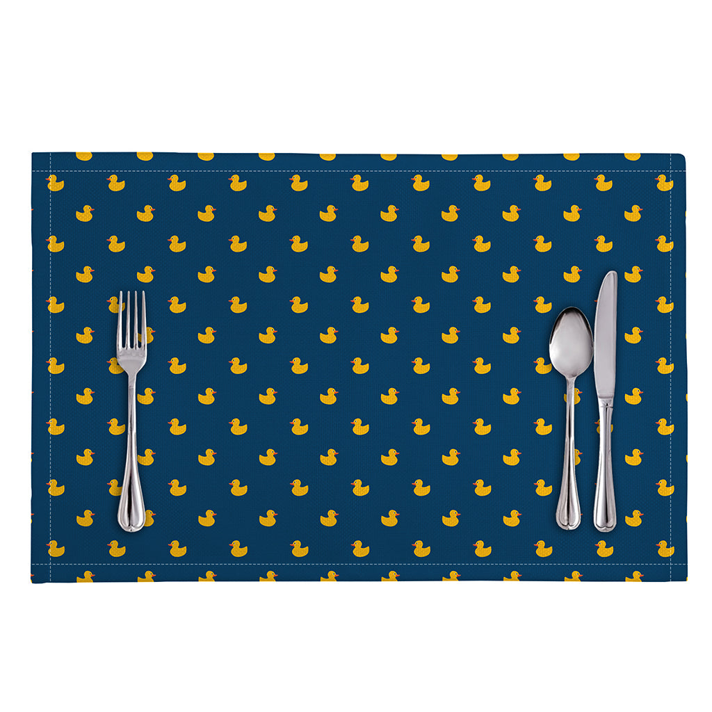Yellow Duck Pattern Print Placemat