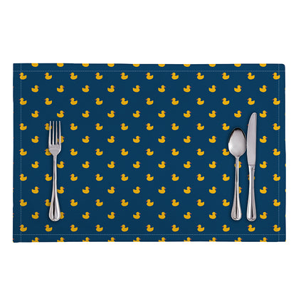 Yellow Duck Pattern Print Placemat