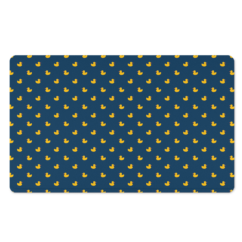 Yellow Duck Pattern Print Polyester Doormat