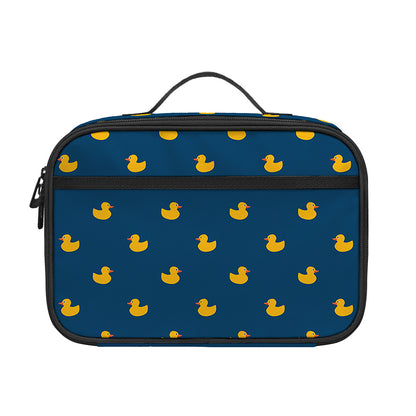 Yellow Duck Pattern Print Portable Lunch Bag