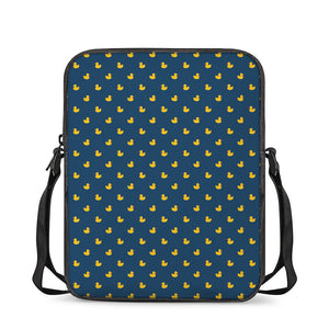 Yellow Duck Pattern Print Rectangular Crossbody Bag