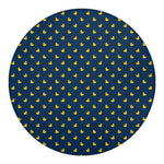 Yellow Duck Pattern Print Round Blanket
