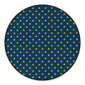 Yellow Duck Pattern Print Round Floor Mat