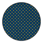 Yellow Duck Pattern Print Round Floor Mat