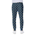 Yellow Duck Pattern Print Scuba Joggers