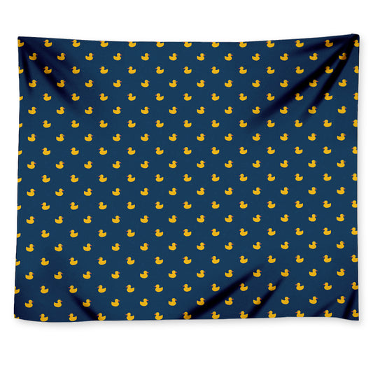 Yellow Duck Pattern Print Tapestry