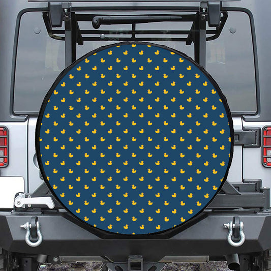 Yellow Duck Pattern Print Tire Cover