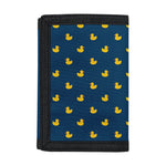 Yellow Duck Pattern Print Trifold Wallet