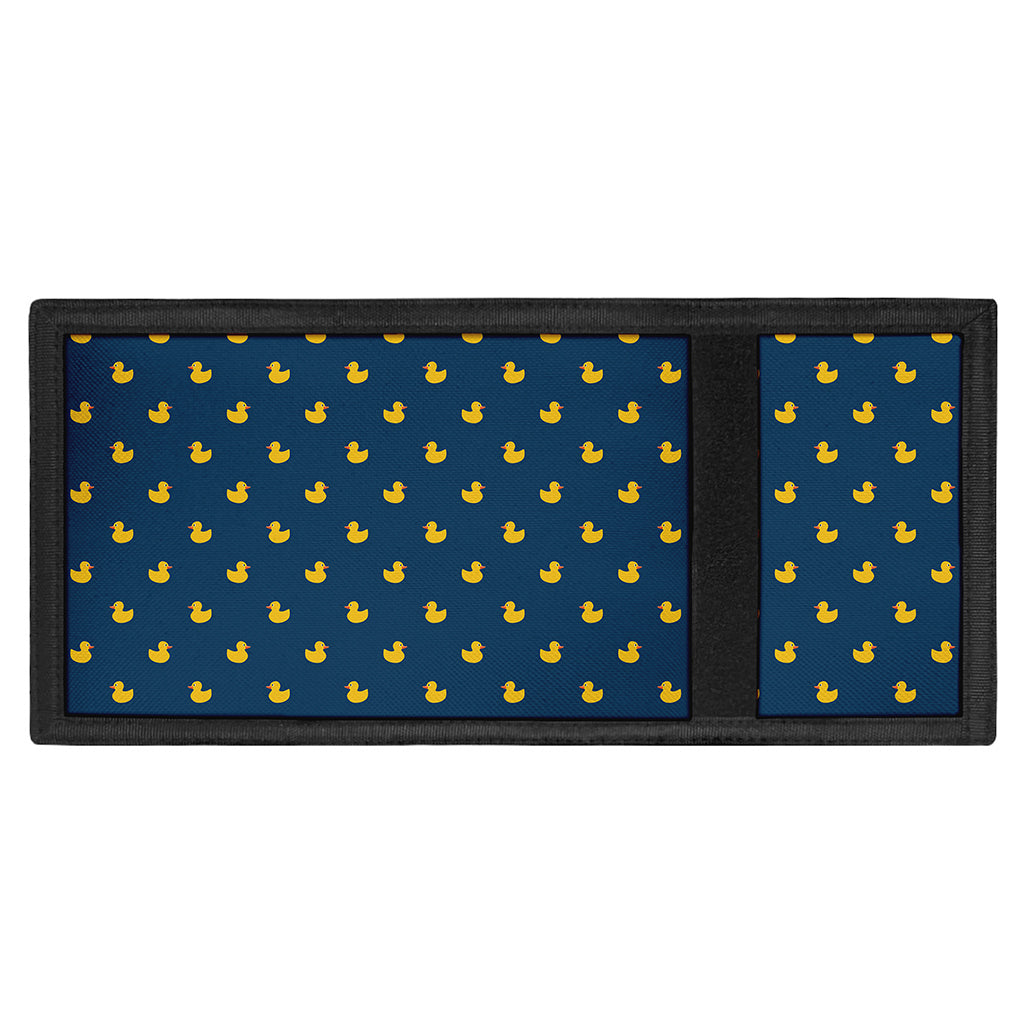 Yellow Duck Pattern Print Trifold Wallet