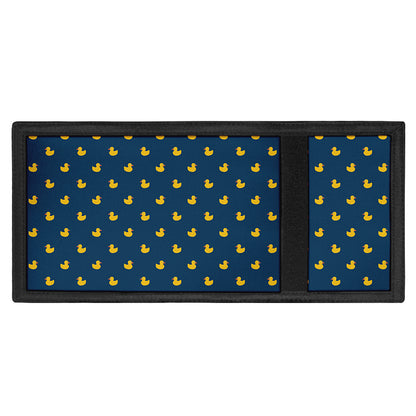 Yellow Duck Pattern Print Trifold Wallet