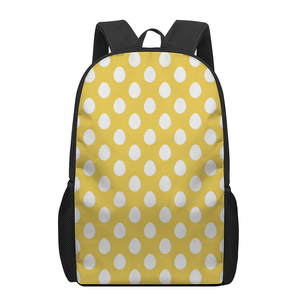 Yellow Eggs Pattern Print 17 Inch Backpack