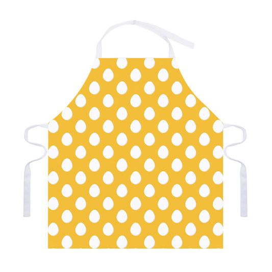 Yellow Eggs Pattern Print Adjustable Apron