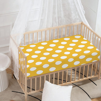 Yellow Eggs Pattern Print Baby Crib Sheet