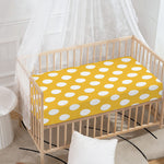 Yellow Eggs Pattern Print Baby Crib Sheet