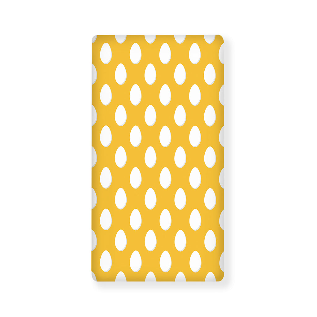 Yellow Eggs Pattern Print Baby Crib Sheet