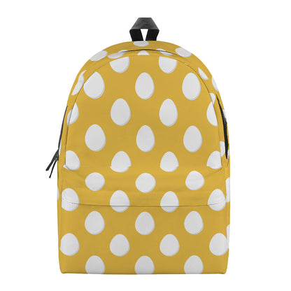 Yellow Eggs Pattern Print Backpack