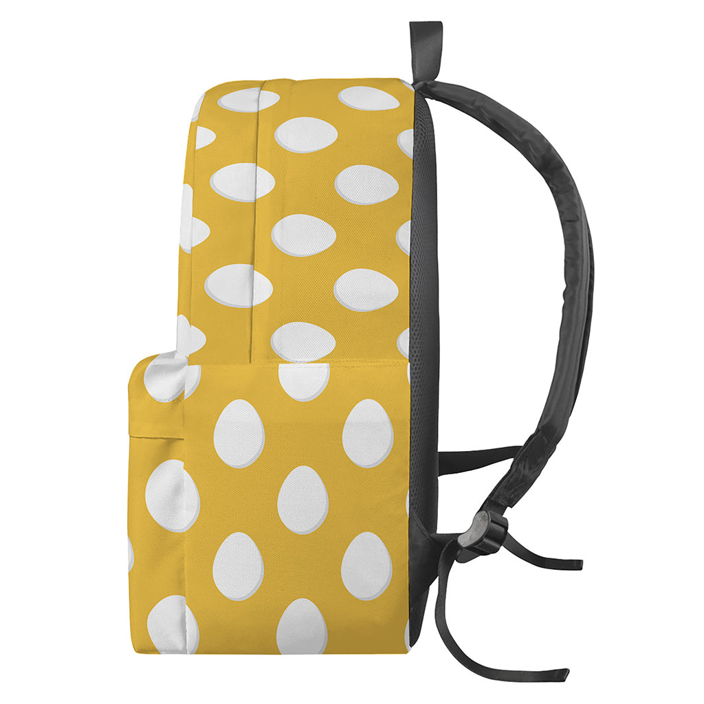 Yellow Eggs Pattern Print Backpack