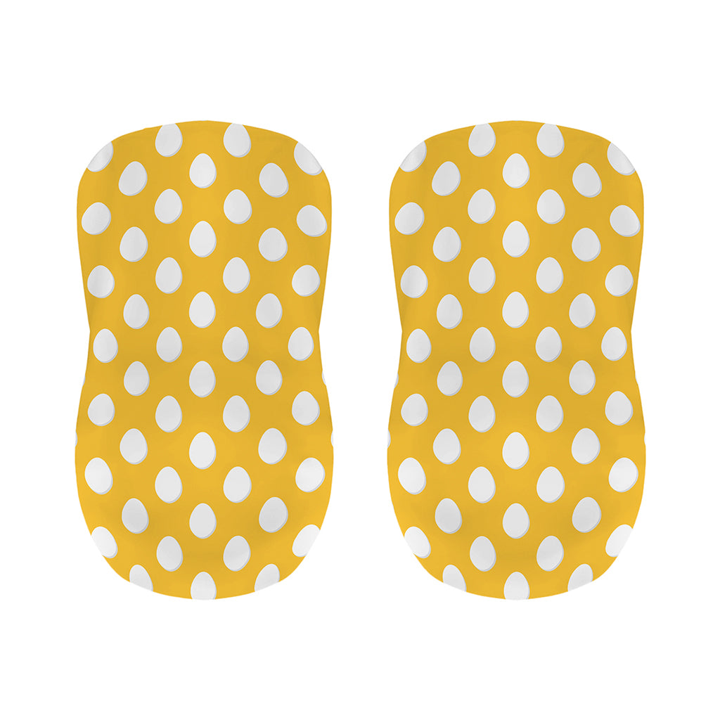 Yellow Eggs Pattern Print Bar Stool Covers