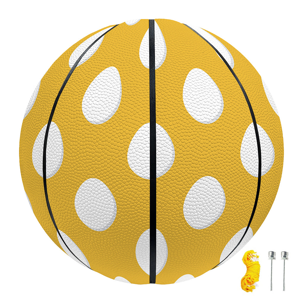 Yellow Eggs Pattern Print Basketball