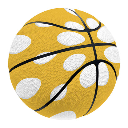Yellow Eggs Pattern Print Basketball
