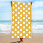 Yellow Eggs Pattern Print Beach Towel