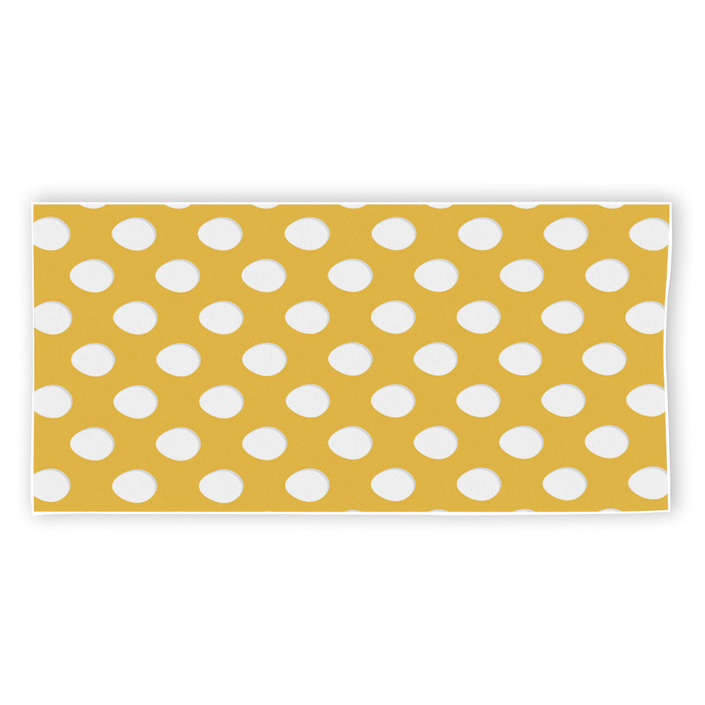 Yellow Eggs Pattern Print Beach Towel