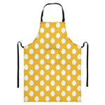 Yellow Eggs Pattern Print Bib Apron With Pocket