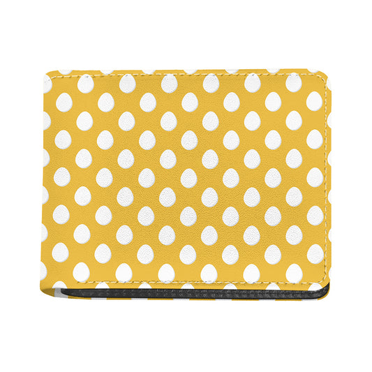 Yellow Eggs Pattern Print Bifold Wallet