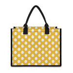 Yellow Eggs Pattern Print Canvas Tote Bag