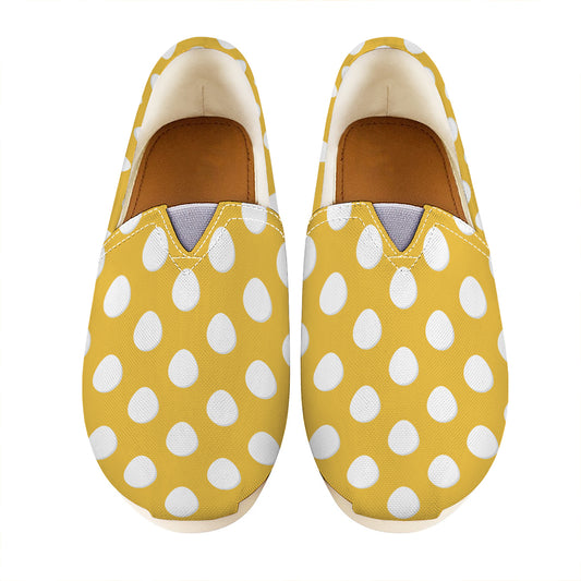 Yellow Eggs Pattern Print Casual Shoes