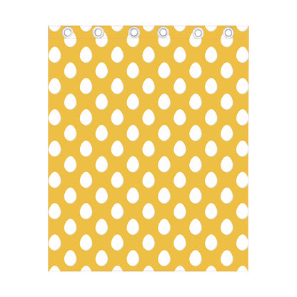 Yellow Eggs Pattern Print Curtain