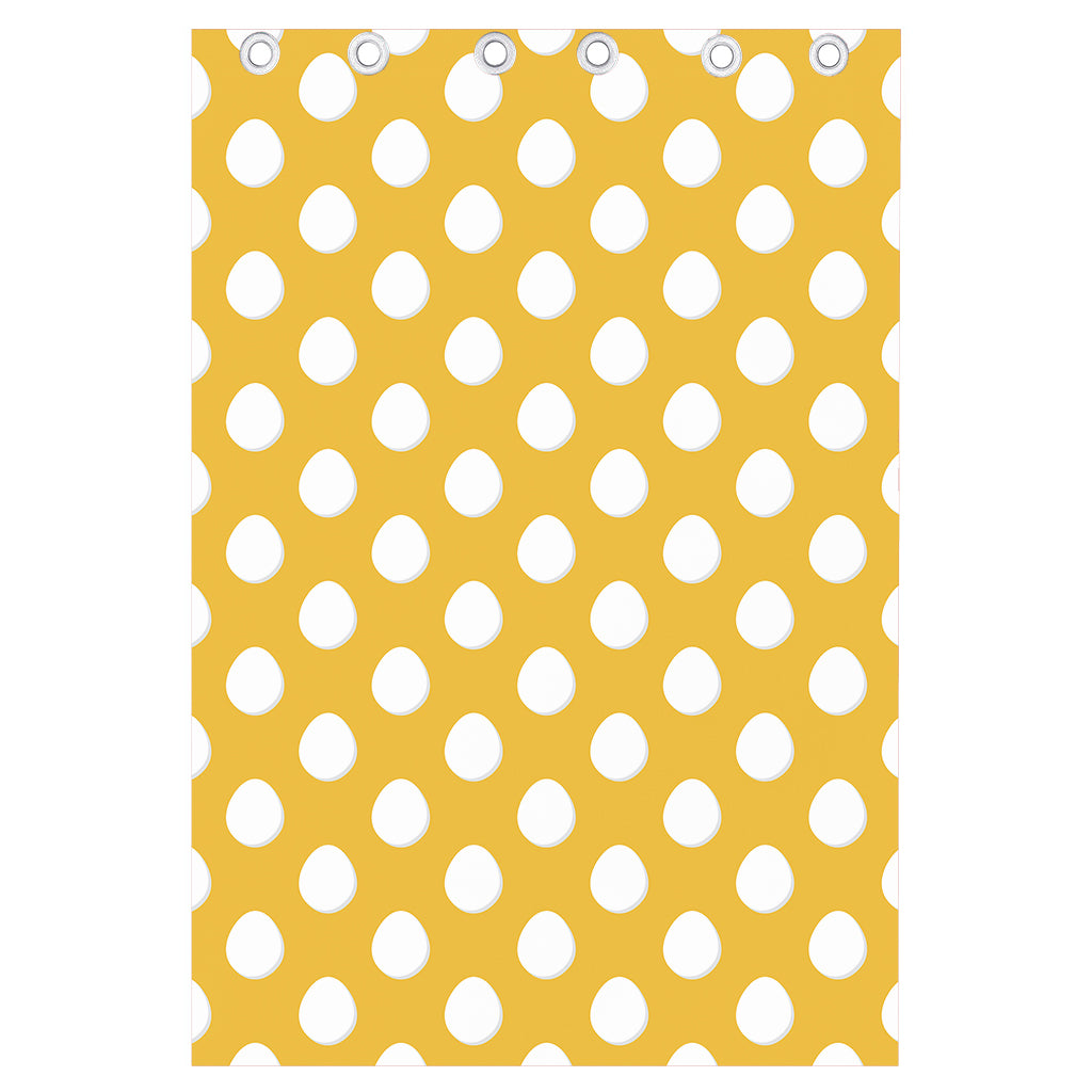Yellow Eggs Pattern Print Curtain