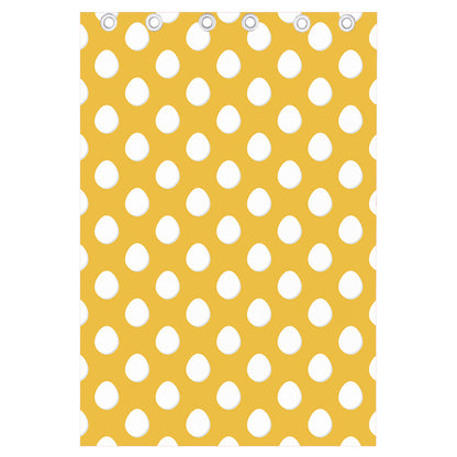 Yellow Eggs Pattern Print Curtain