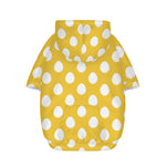Yellow Eggs Pattern Print Dog Zip Up Hoodie