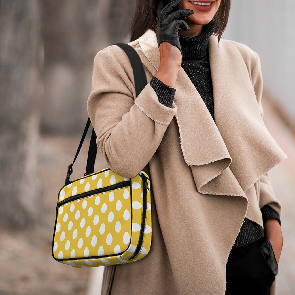 Yellow Eggs Pattern Print Double Strap Bible Bag